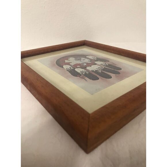 5/$15 SALE Wintercount Native American Framed Buffalo Bison Feather Wood Decor - Picture 9 of 12